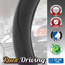 Auto stuurhoes "tourer" zwart micro geperforeerd 37-39cm