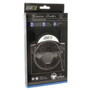 Auto stuurhoes zwart leer met rode stiksel 37-39cm