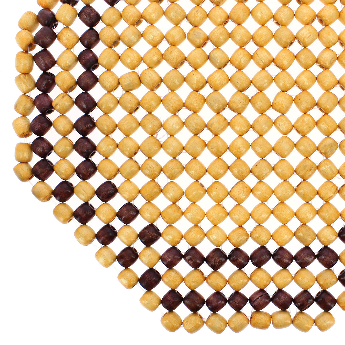 Houten ballenkussen voor in de auto, aangenaam massage-effect, houten ballen, 45 x 130 cm