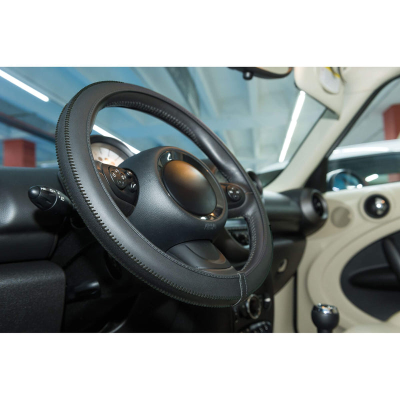 Stuurhoes auto universeel type Artisan zwart met zwart stick