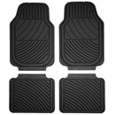 Mattenset rubber -Carat- zwart 4st