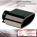 Uitlaat sierstuk DTM-2 GUN METAL RECTANGULAR