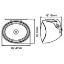 Mistlampen 82x71mm H3 12V 55W. 2st