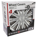 Wieldoppen 14 inch Alabama zilver