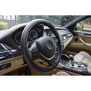 Auto stuurhoes ventilerende comfort Grip zwart met wit stiks