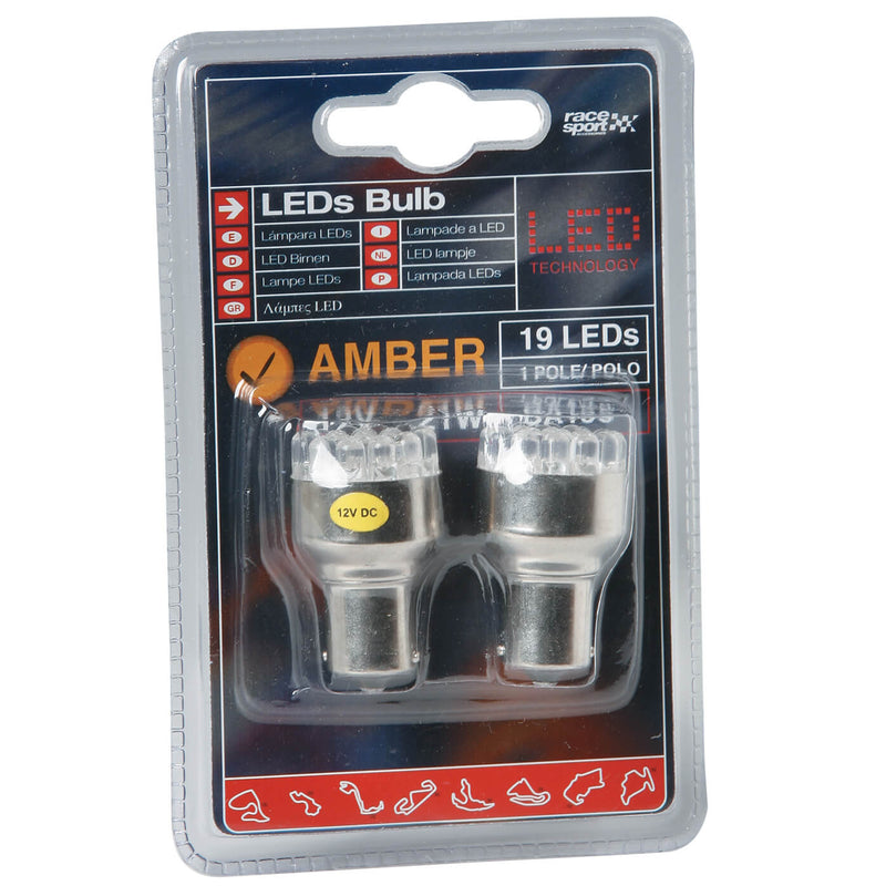 Autolamp LED BAY15S 12v 21/5W 1 pool oranje