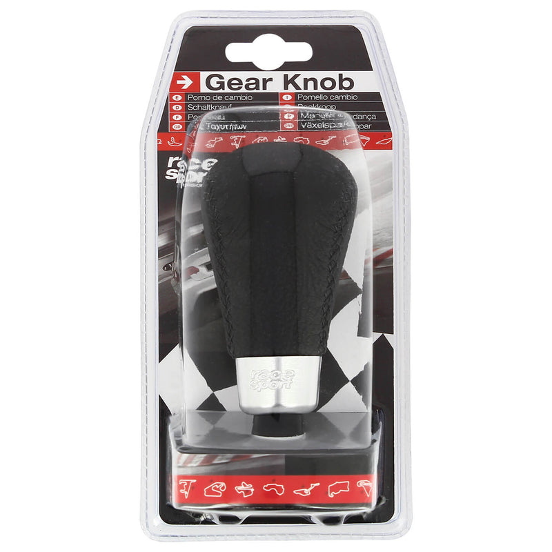 Pookknop -Eternal- zwart leer