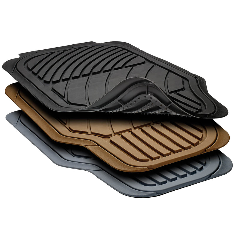 Mattenset rubber -Carat- zwart 4st