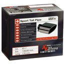 Uitlaat sierstuk DTM-2 GUN METAL RECTANGULAR