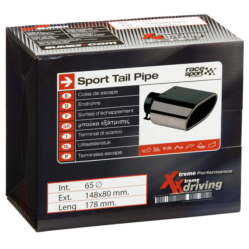 Uitlaat sierstuk DTM-2 GUN METAL RECTANGULAR