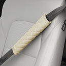 Veiligheidsgordel schouderpad 26x6cm beige 2st