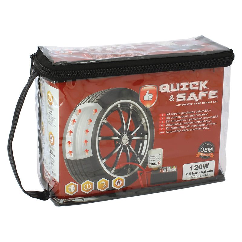 Car Plus bandenreparatie set noodkit incl. bandenpomp 120w