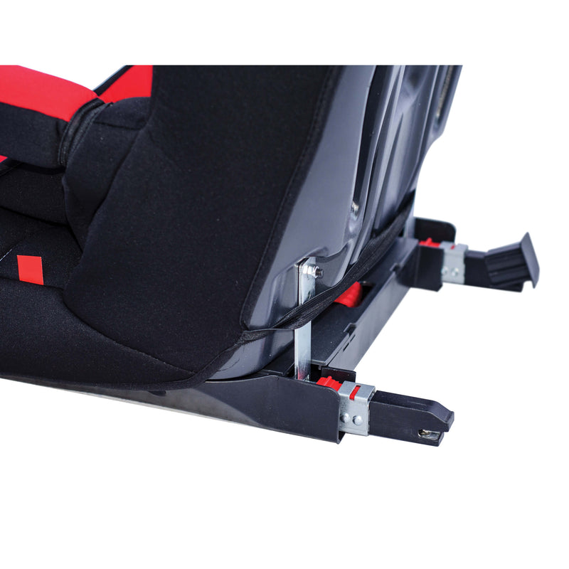 Kinderzitje groep1-2-3. Rood/zwart Isofix