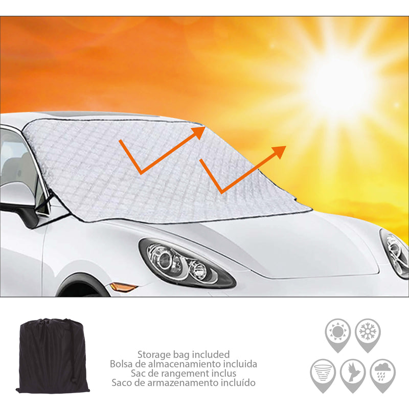 Zonnescherm winter/zomer magnetisch 190x122