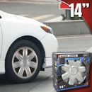 Wieldoppen 14 inch Indiana zilver