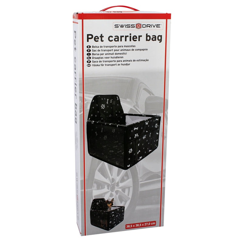 Luxe Autostoel Hond 39x39cm Zwart
