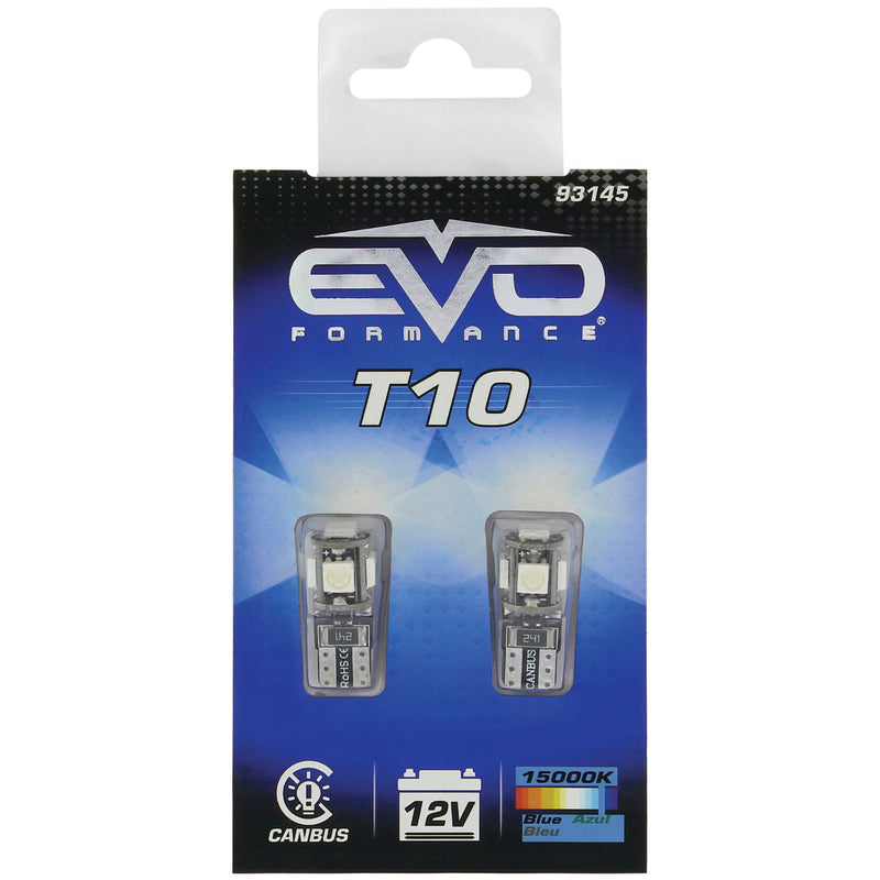 LED lamp T10 W5W Canbus 12V 5 5050SMD blauw 2st