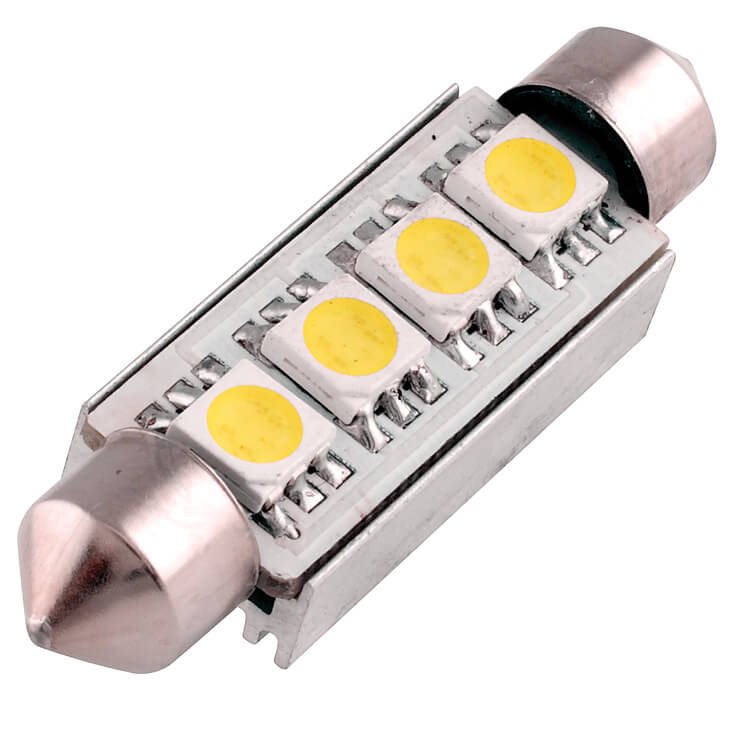 Interieur verlichting 4smd LED blauw 10x44mm