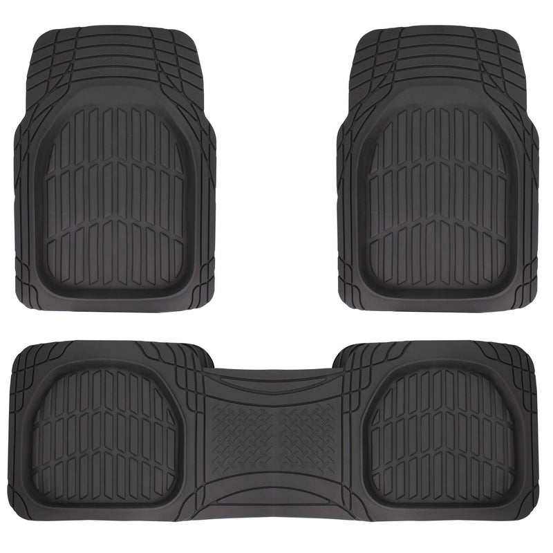 Deep dish rubber automat zwart 3st