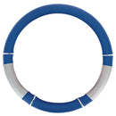 Auto stuurhoes blauw / zilver PVC -power-