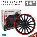 Wieldoppen 14" Florida Rood/Zwart