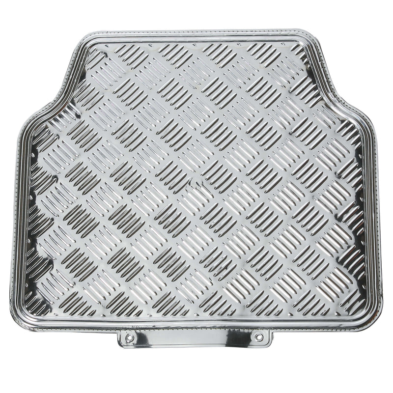 Mattensett -Alu look- zilver 4 stuks