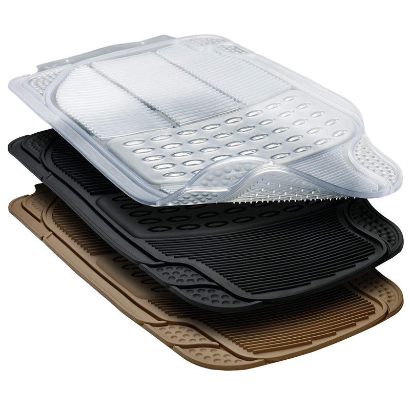 Mattenset rubber -continental- zwart 4st