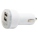 Dubbele USB lader (5,12, 24 Volt) wit