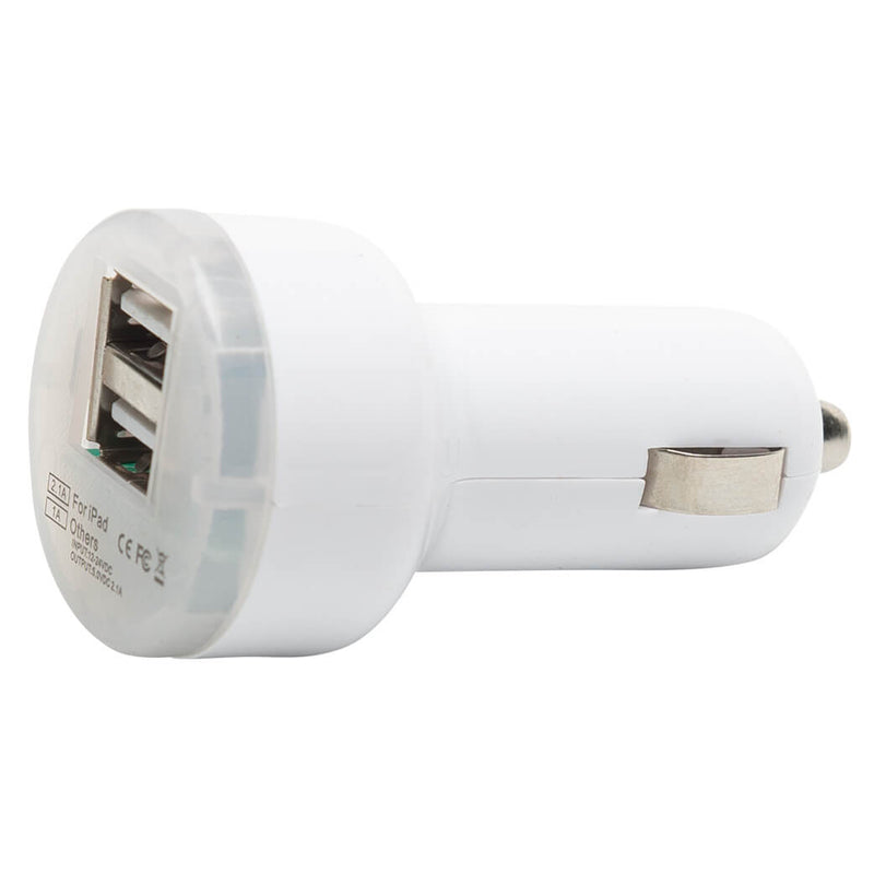 Dubbele USB lader (5,12, 24 Volt) wit