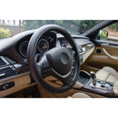 Auto stuurhoes ventilerende comfort Grip zwart met wit stiks