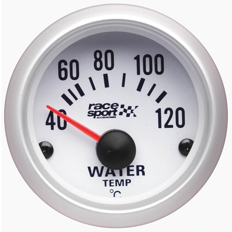 Water temperatuur meter wit 52mm 12v
