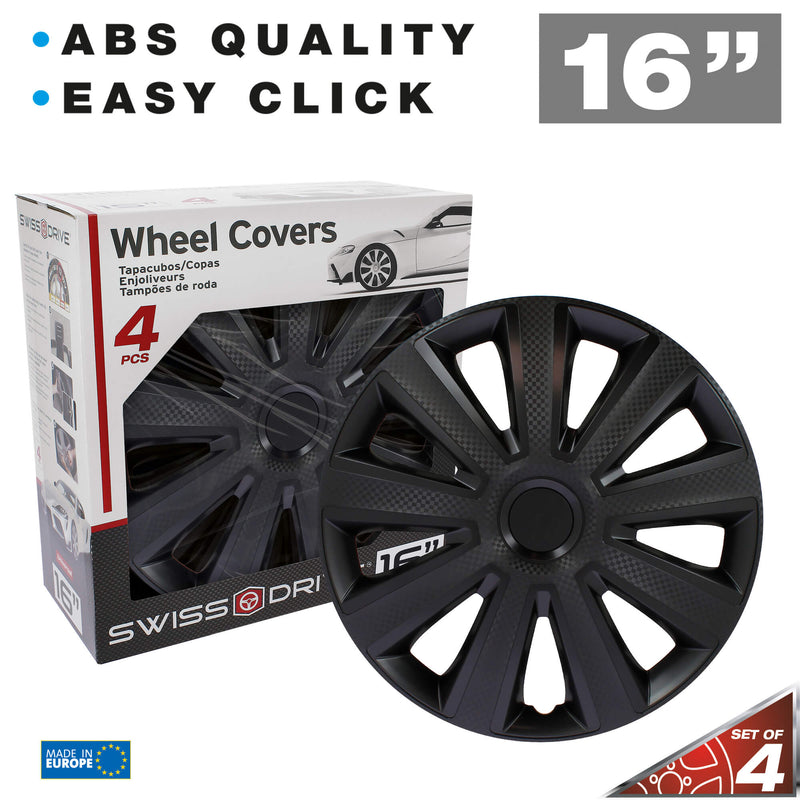 Wieldoppen 16" Kentucky Carbon Zwart