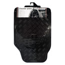 Mattenset -Alu look- piano-zwart 4 stuks