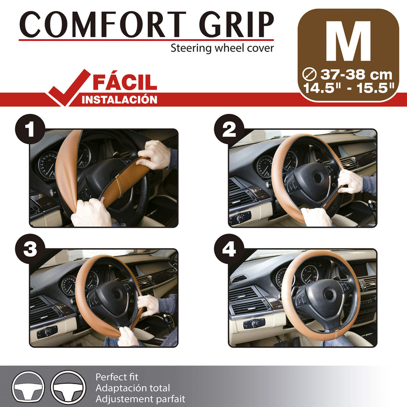 Auto stuurhoes Comfort Grip Bruin 36.5-38.5cm