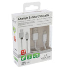 Pulse USB-C oplaad en data kabel zilver 1 meter