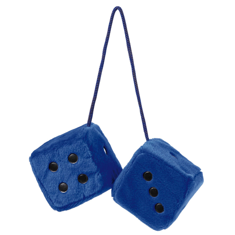 Dobbelstenen 7x7cm blauw - zwart