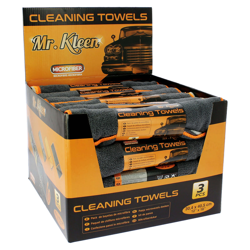 Mr Kleen Display microfiber poetsdoek set van 3 stuks