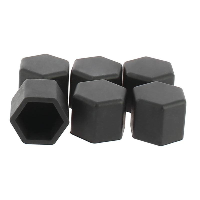 Siliconen wielboutdoppen - zwart - 17mm set 20 stuks