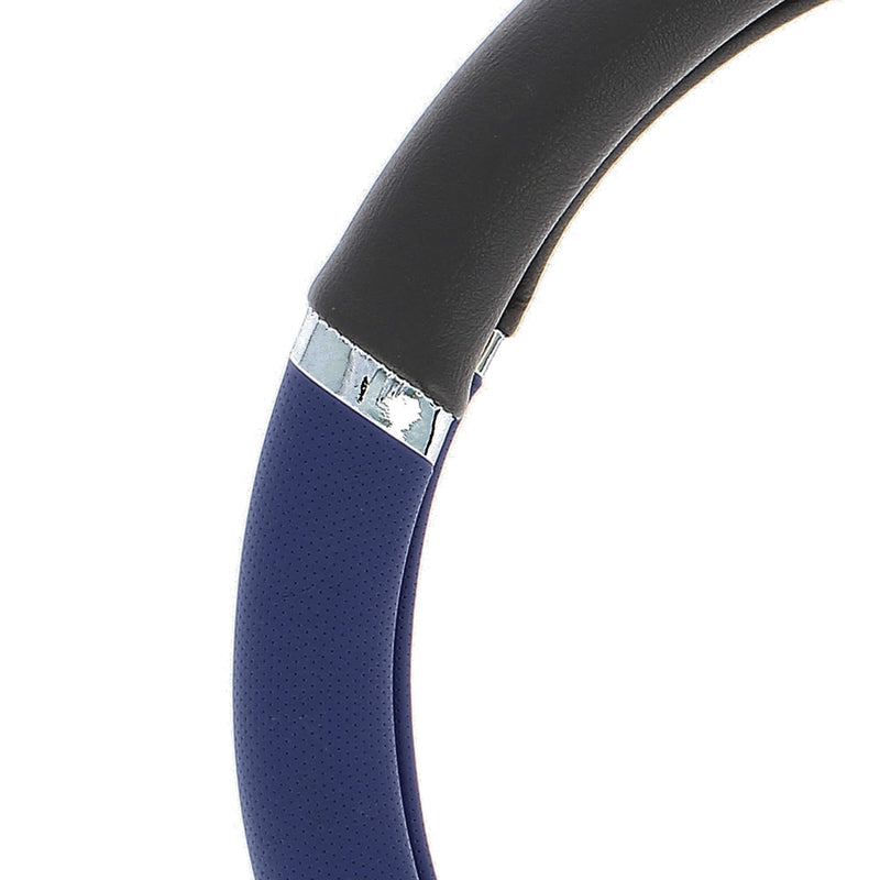 Auto stuurhoes zwart / blauw PVC -speed-