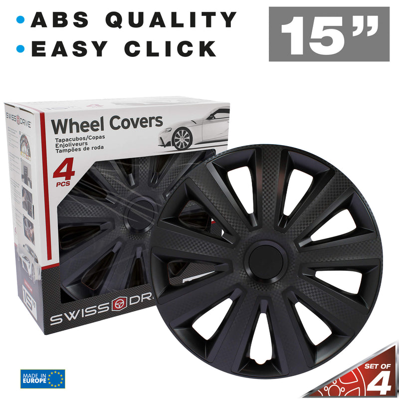 Wieldoppen 15" Kentucky Carbon Zwart