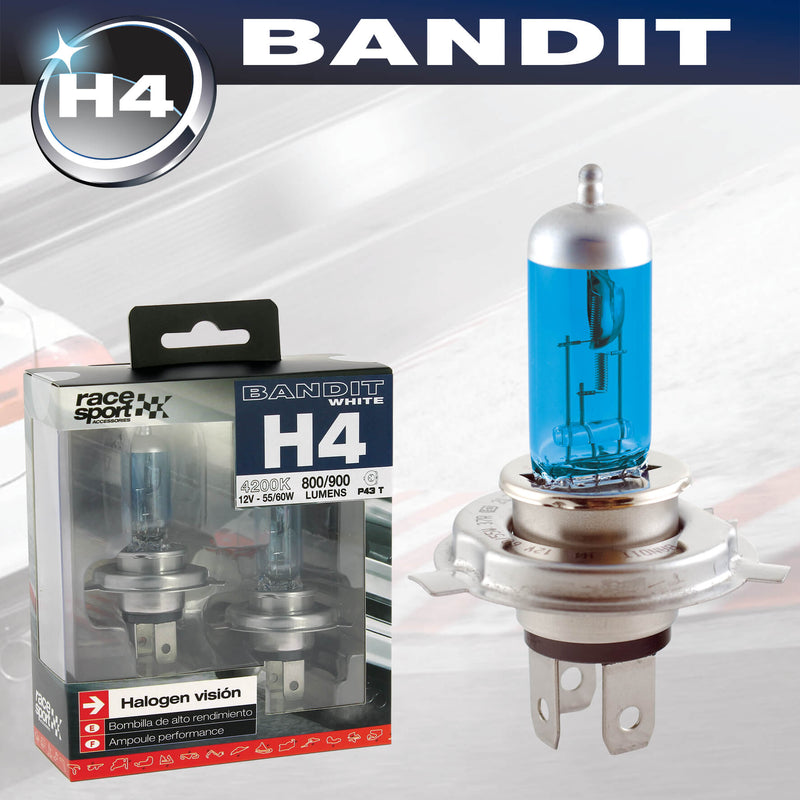 Autolampen set -Bandit- H4 12v wit licht Xenon look