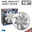 Wieldoppen voltage 16 inch zilver