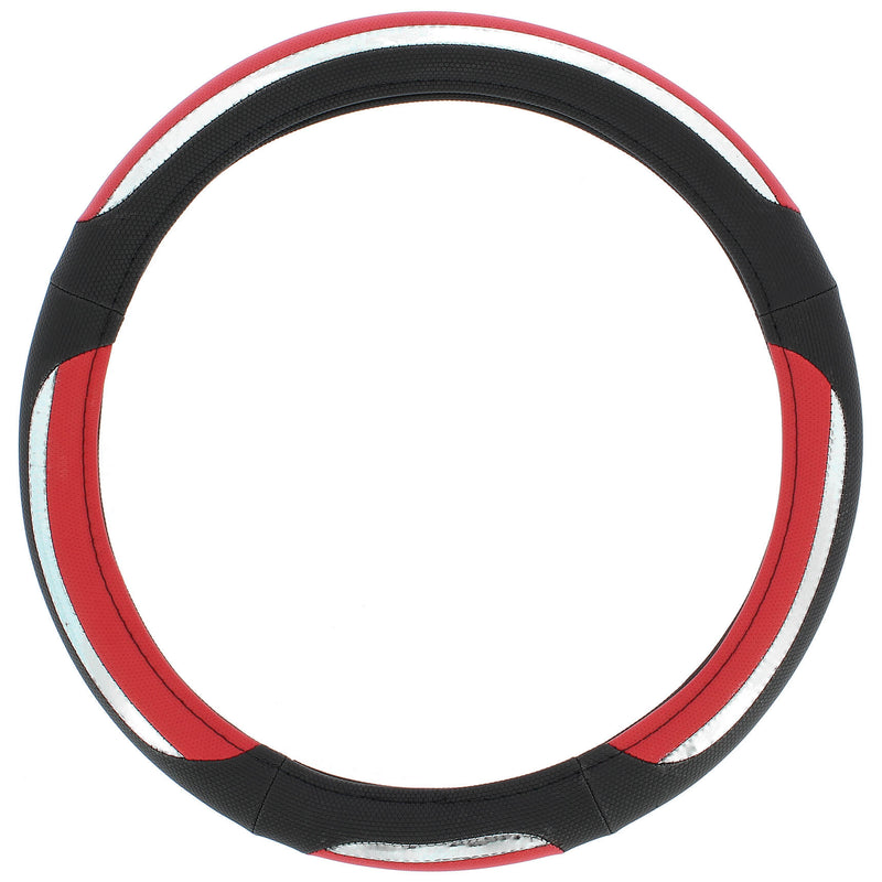 Auto stuurhoes zwart / rood -snake-