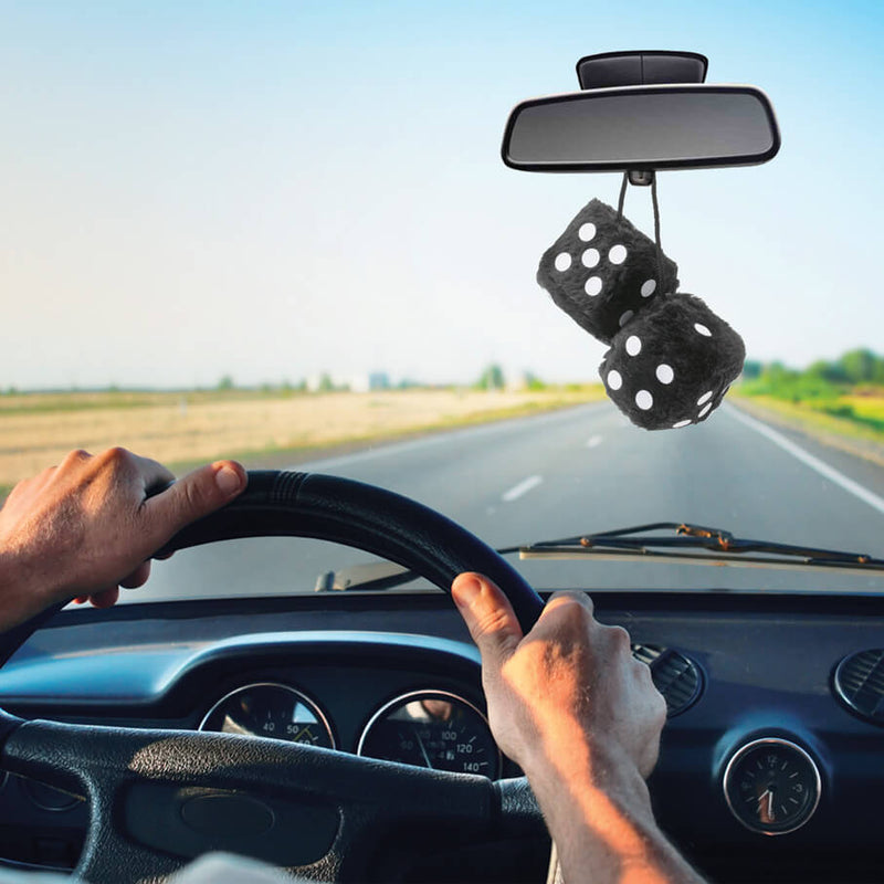 Dobbelstenen 7x7cm zwart