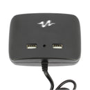 Universele splitter 12V met USB aansluiting - zwart