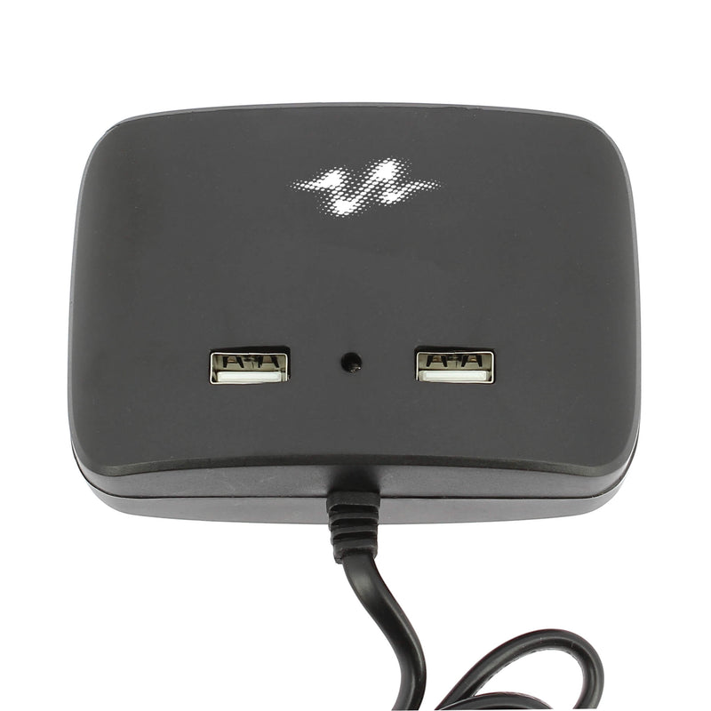 Universele splitter 12V met USB aansluiting - zwart