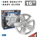 Wieldoppen Arkansas 16 inch zilver