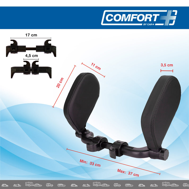Laterale hoofdsteun zwart