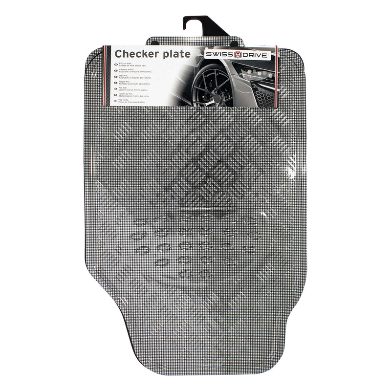 Mattenset -Alu look- carbon 4 stuks