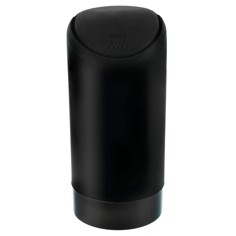Siliconen auto afvalbak met deksel - 15cm - zwart